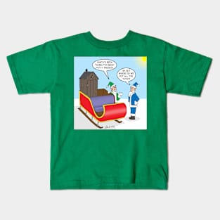 Sleigh Outhouse for Santa Kids T-Shirt